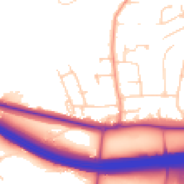Daytime road noise heatmap for HP9 1DL