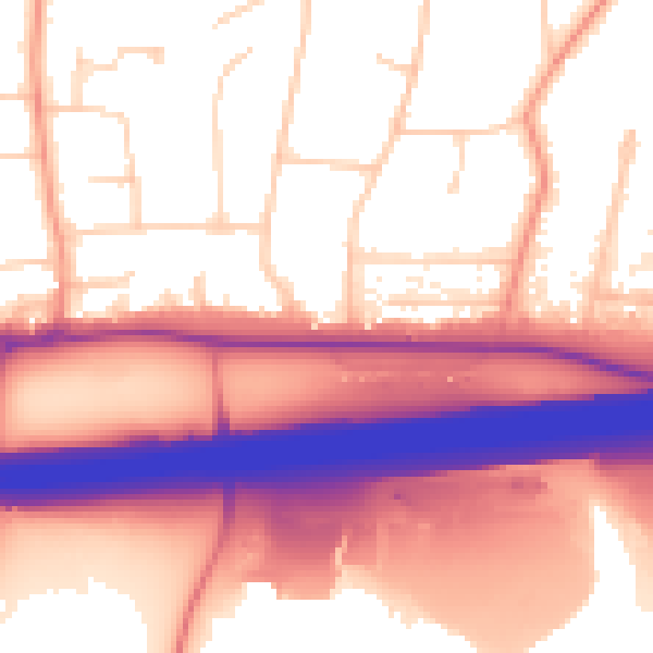 Daytime road noise heatmap for HP9 1GG
