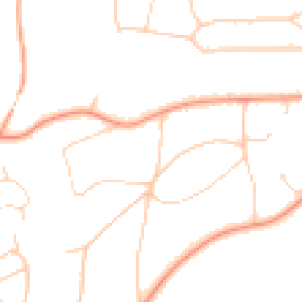Daytime road noise heatmap for HP9 1HW