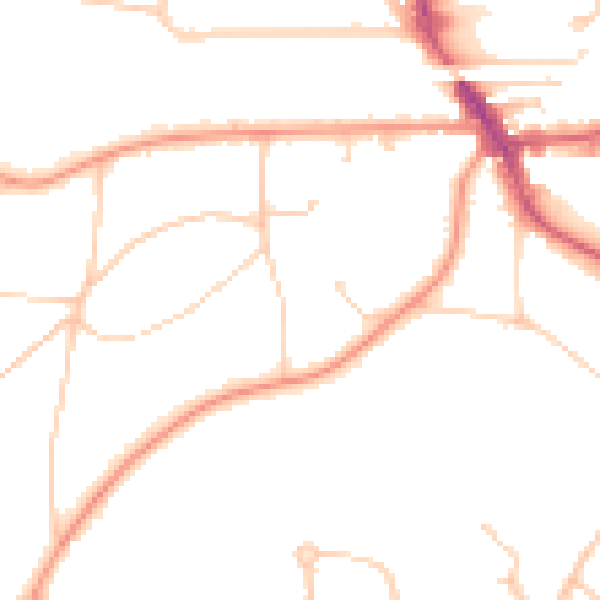 Daytime road noise heatmap for HP9 1PG