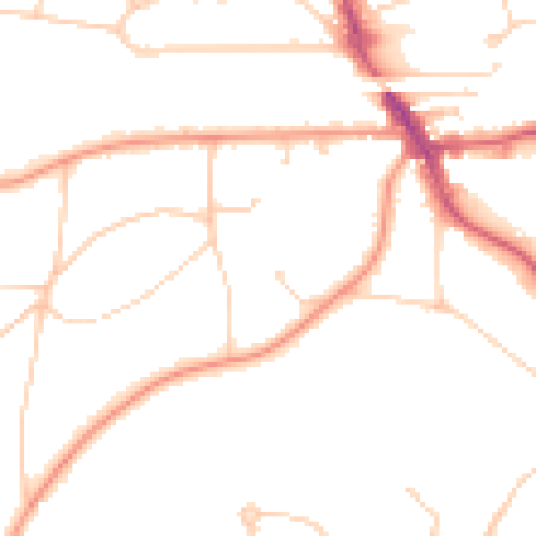 Daytime road noise heatmap for HP9 1PH
