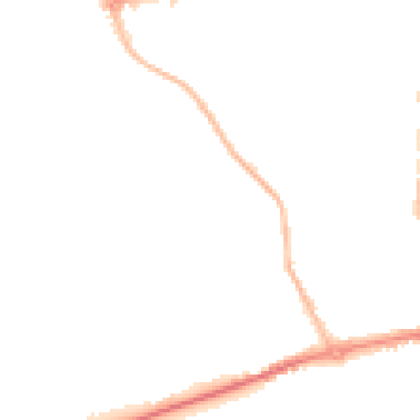 Night-time road noise heatmap for HP9 1UN