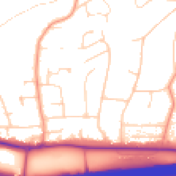 Daytime road noise heatmap for HP9 1UQ