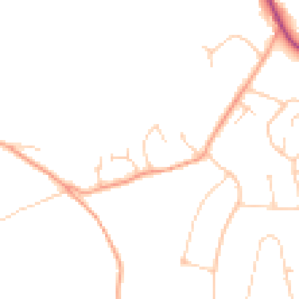 Daytime road noise heatmap for HP9 1XP