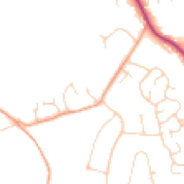 Daytime road noise heatmap for HP9 1XU