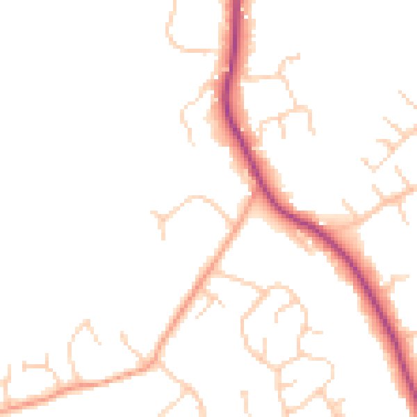 Daytime road noise heatmap for HP9 1XX