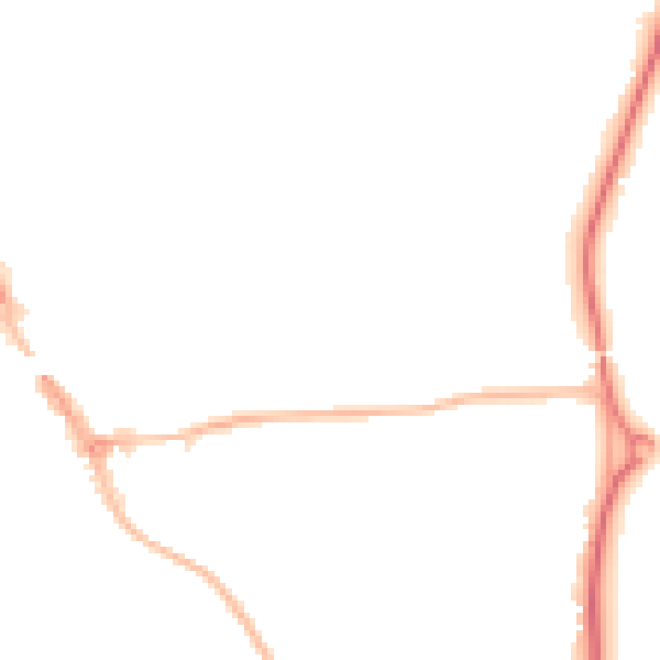 Night-time road noise heatmap for HP9 2BT