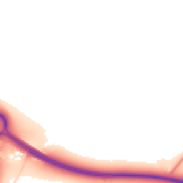 Daytime road noise heatmap for HP9 2DH