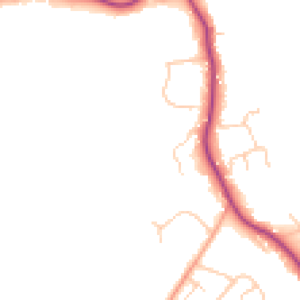Daytime road noise heatmap for HP9 2DN