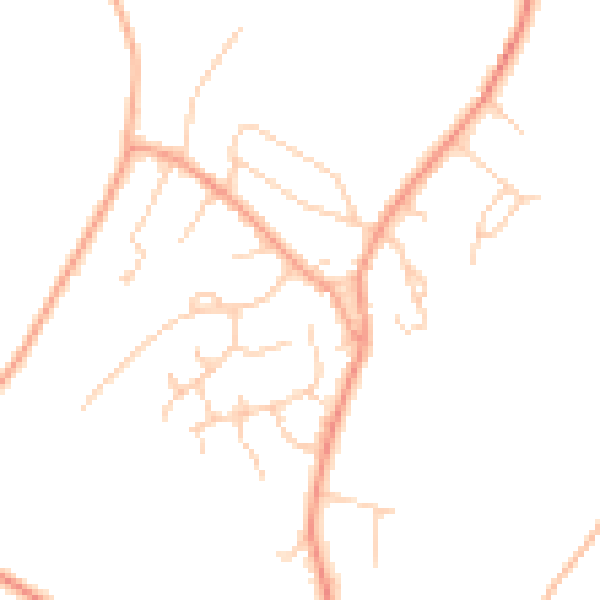Daytime road noise heatmap for HP9 2DR