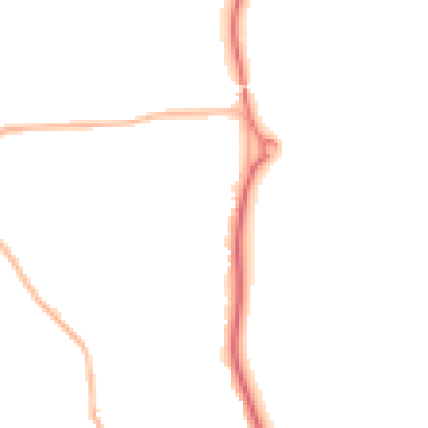 Night-time road noise heatmap for HP9 2FE