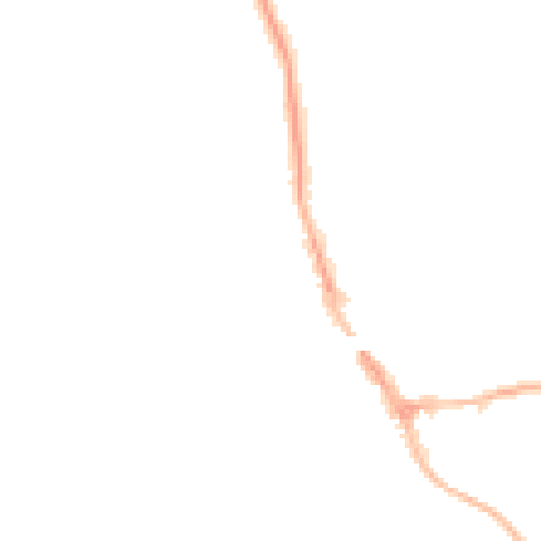 Night-time road noise heatmap for HP9 2FL