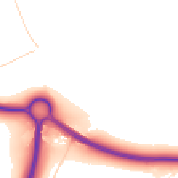 Daytime road noise heatmap for HP9 2RN