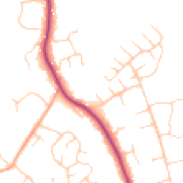 Daytime road noise heatmap for HP9 2TH