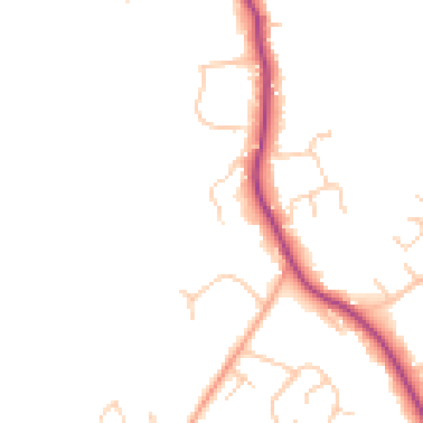 Daytime road noise heatmap for HP9 2TN
