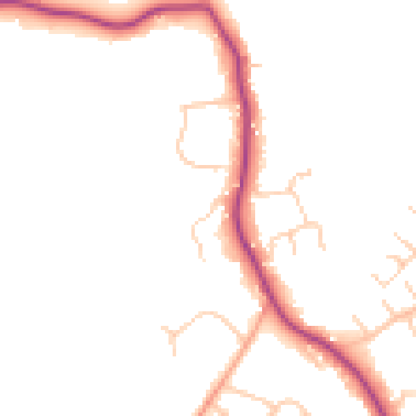 Daytime road noise heatmap for HP9 2TP