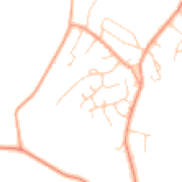 Daytime road noise heatmap for HP9 2UJ