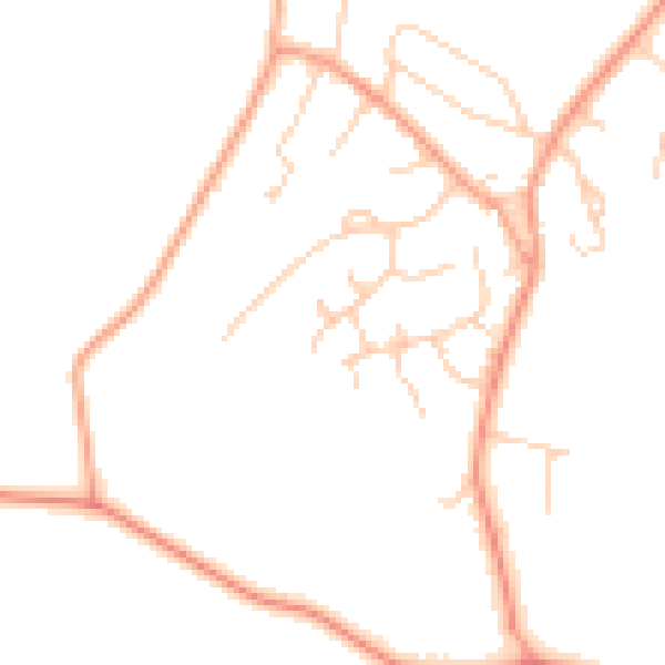 Daytime road noise heatmap for HP9 2XF