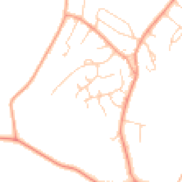 Daytime road noise heatmap for HP9 2XQ