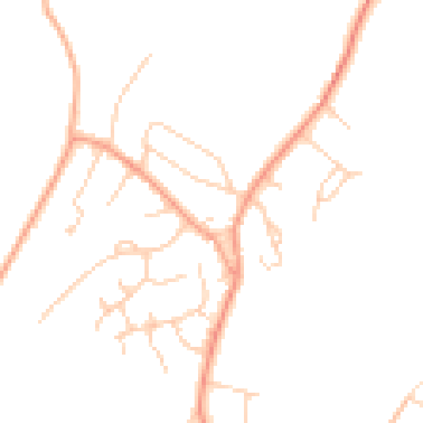 Daytime road noise heatmap for HP9 2XY