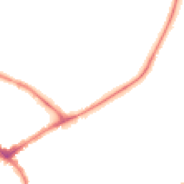 Night-time road noise heatmap for HR1 1BQ