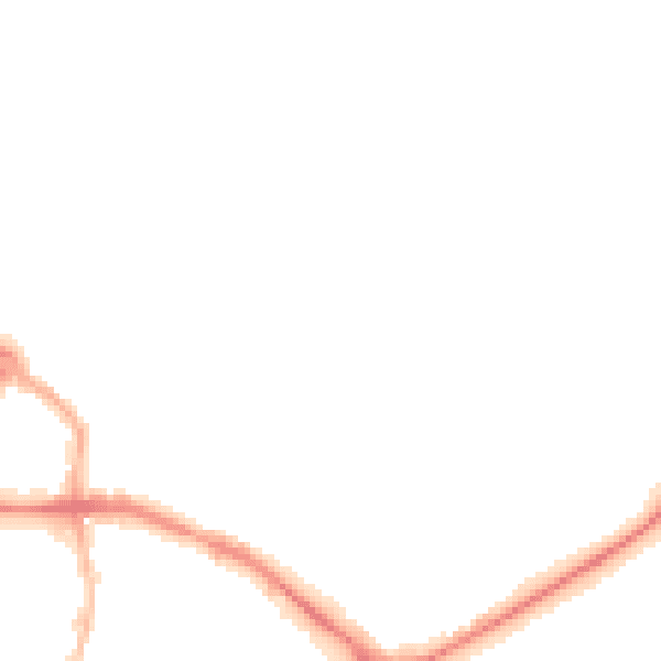 Night-time road noise heatmap for HR1 1BY