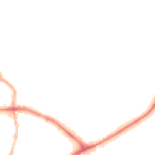 Night-time road noise heatmap for HR1 1BZ