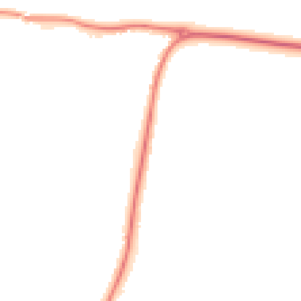 Night-time road noise heatmap for HR1 1JJ
