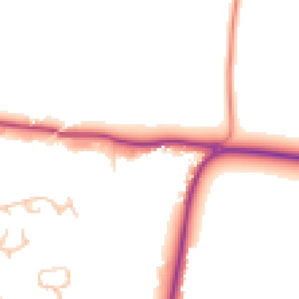 Daytime road noise heatmap for HR1 1JL