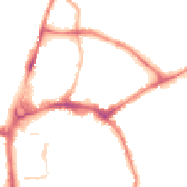 Night-time road noise heatmap for HR1 2DY