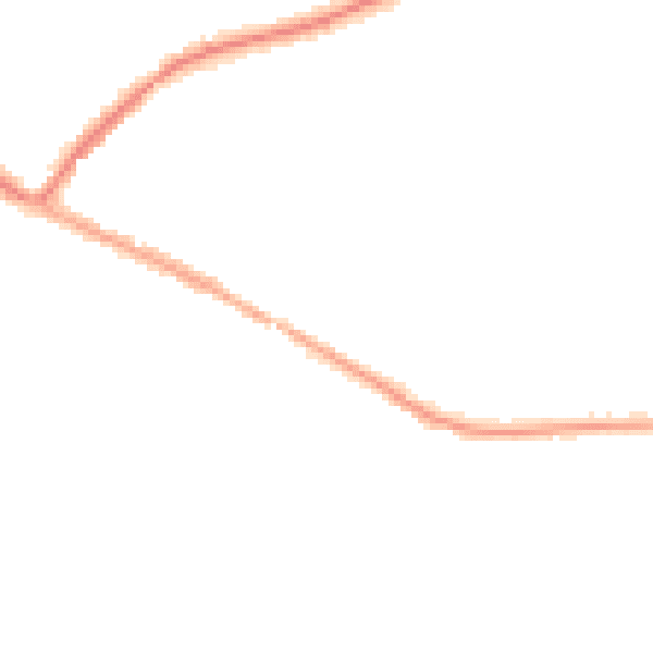 Night-time road noise heatmap for HR1 2SN