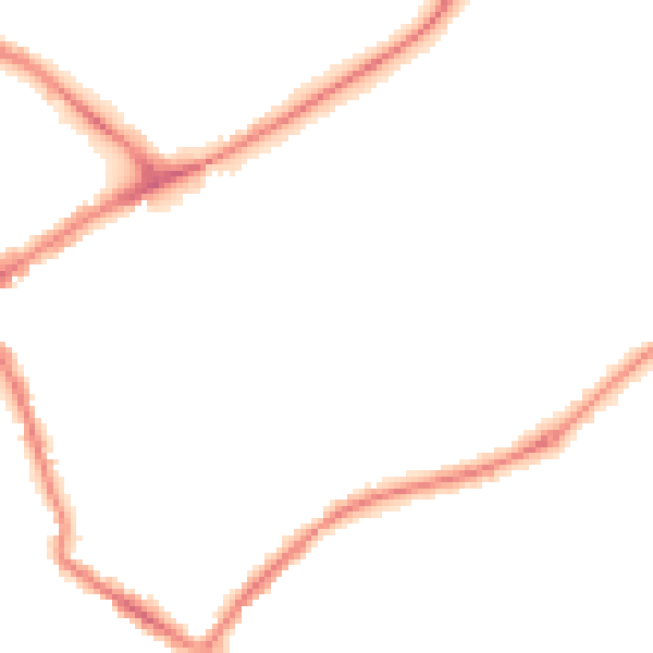 Night-time road noise heatmap for HR1 2TY