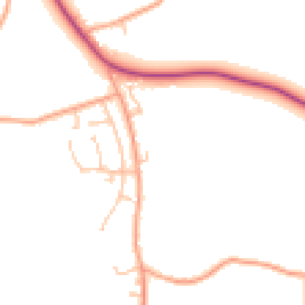 Daytime road noise heatmap for HR1 3JH
