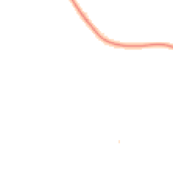 Night-time road noise heatmap for HR1 3LU