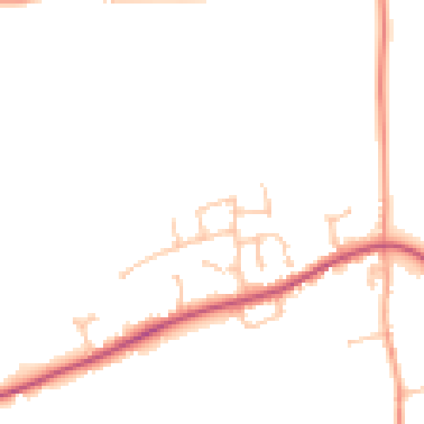 Daytime road noise heatmap for HR1 4DL