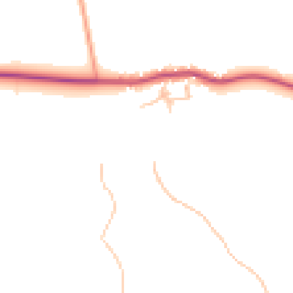 Daytime road noise heatmap for HR1 4FE