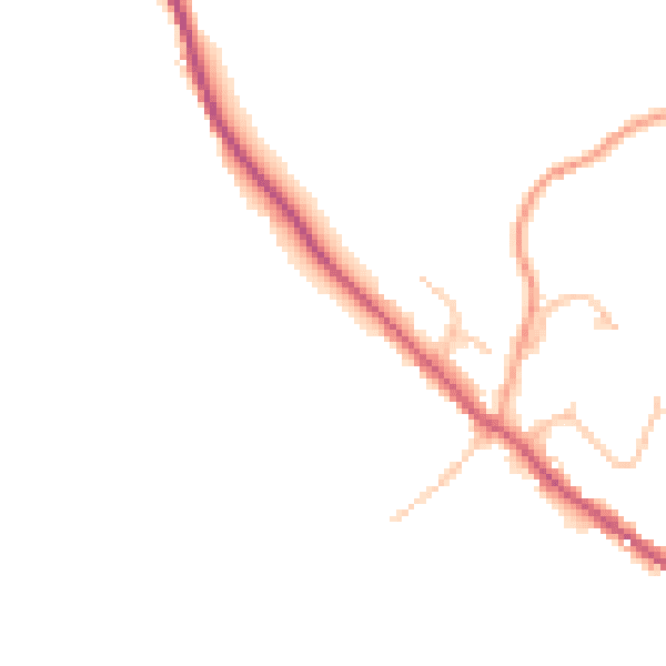 Daytime road noise heatmap for HR1 4NQ