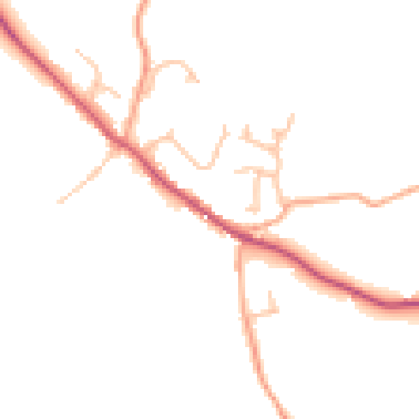 Daytime road noise heatmap for HR1 4PG