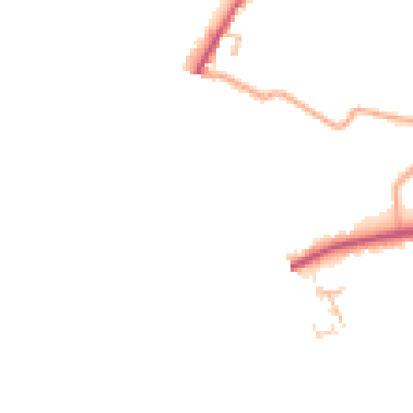 Daytime road noise heatmap for HR3 5AB
