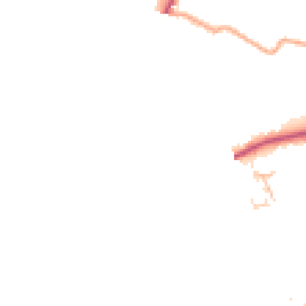 Daytime road noise heatmap for HR3 5AJ