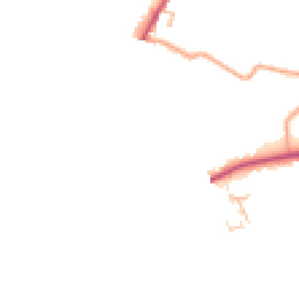 Daytime road noise heatmap for HR3 5AN