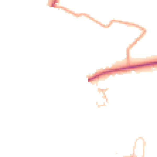 Daytime road noise heatmap for HR3 5AP