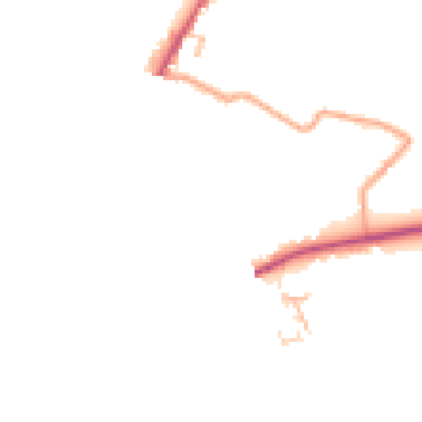 Daytime road noise heatmap for HR3 5AR
