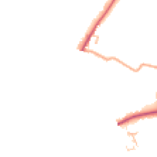 Daytime road noise heatmap for HR3 5AU