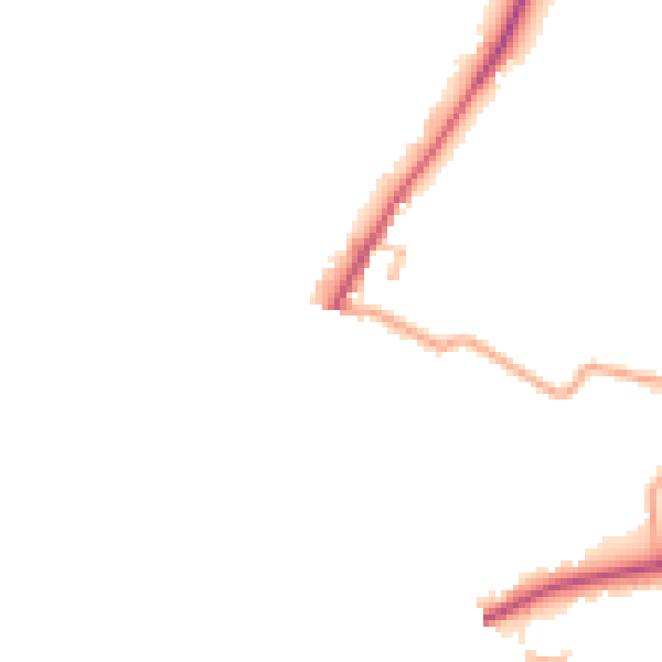 Daytime road noise heatmap for HR3 5BA