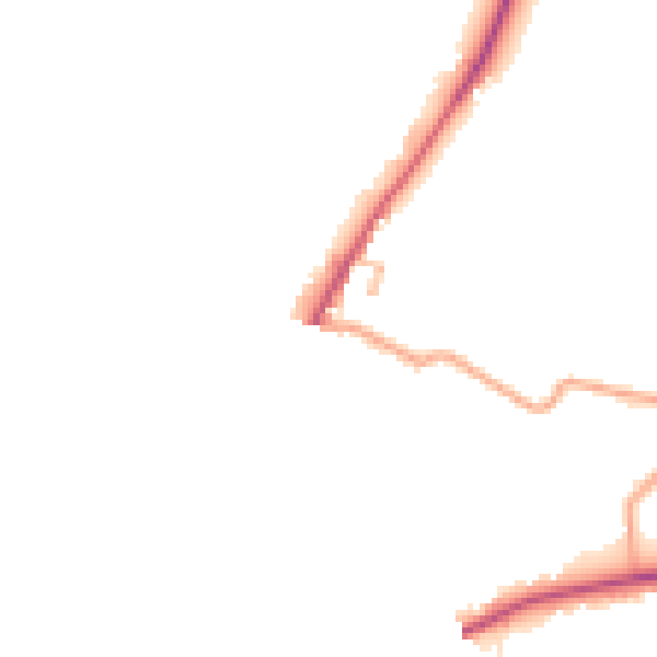 Daytime road noise heatmap for HR3 5BB