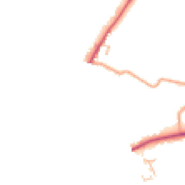 Daytime road noise heatmap for HR3 5BH
