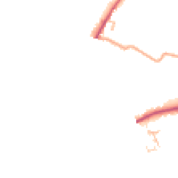 Daytime road noise heatmap for HR3 5BL