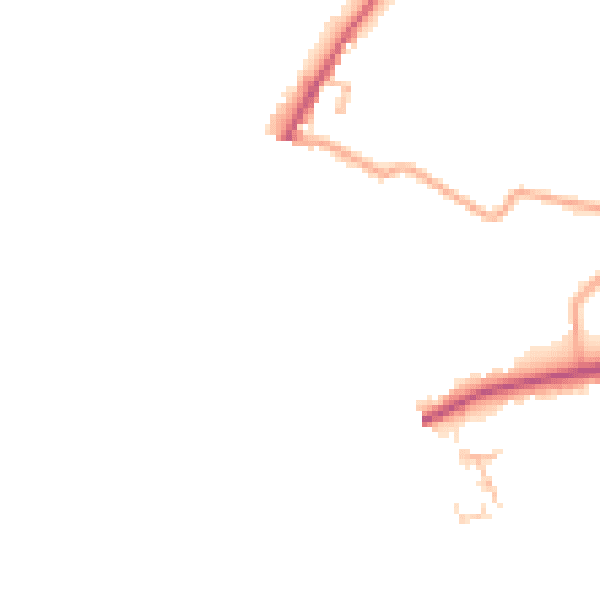 Daytime road noise heatmap for HR3 5BP
