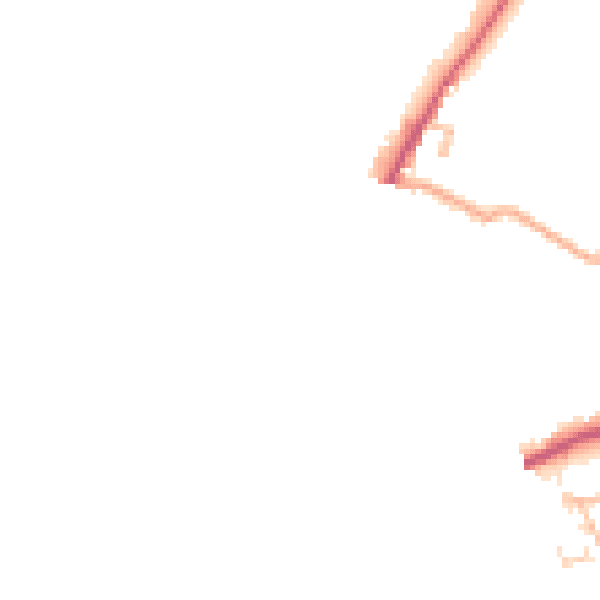 Daytime road noise heatmap for HR3 5DE